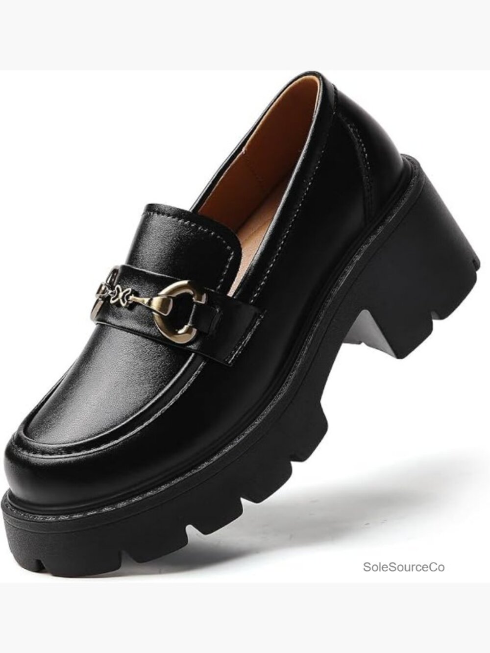 Chunky Loafers Women Slip On Loafers Penny Loafers Heels Dressy Work Shoes